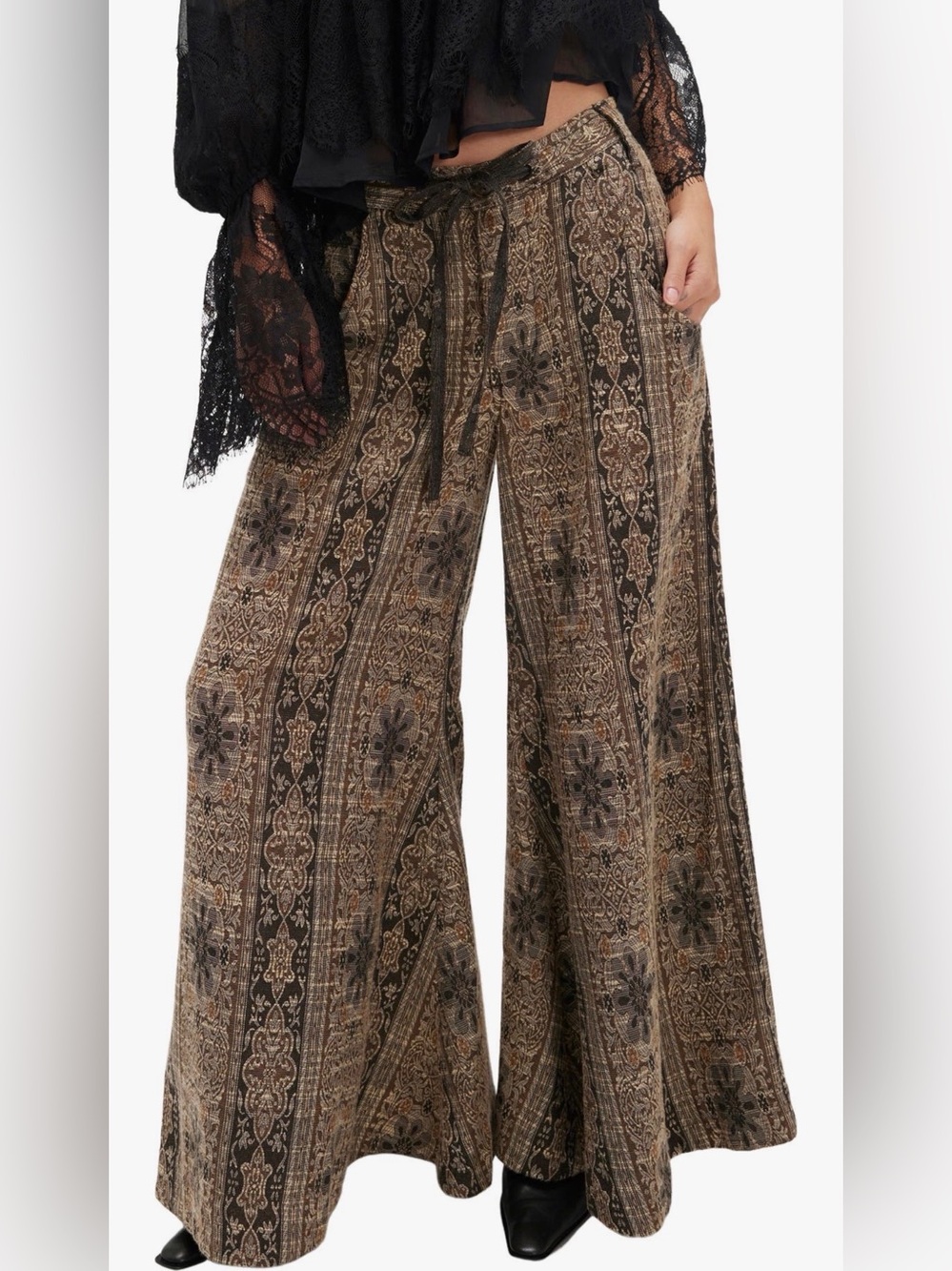 Free People Dahlia Wide-Leg Pants Original Combo Size 10 NWOT